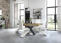 Mäusbacher Eettafel Comfort C Mäusbacher eettafel met X-frame en voetplaat. Breedte 180-280