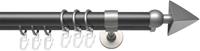 Liedeco Gardinenstange Lan Spear, 2 läufig-läufig, Fixmaß, 2-läufig im Fixmaß Ø 20 mm