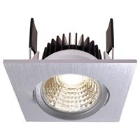 Deko-Light LED Deckeneinbauleuchte COB-68-350mA-2700K-Eckig in Silber x6W