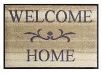 wash+dry by Kleen-Tex Mat Welcome Home Inloopmat, met quote, geschikt voor binnen en buiten, wasbaar
