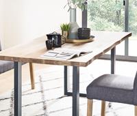 Mca Living Esstisch Rockford, Massivholztisch mit Baumkante