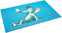 TABALUGA Vloerkleed voor de kinderkamer Draak Tabaluga lichtblauw gedessineerd, wasbaar, kinderkamer