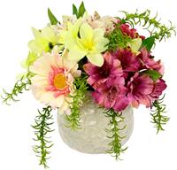 I.GE.A. Kunstbloem Arrangement bloemen Pot van keramiek