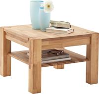 MCA furniture Salontafel Massief houten tafel met plank