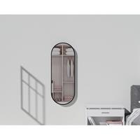 Saniclass Retro Line 2.0 Spiegel - ovaal 90x38cm - frame - mat zwart SW8