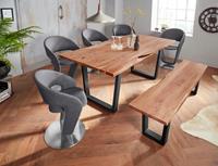 MCA living Eettafel CALABRIA Massief hout in boomstam-look