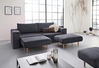 Looks By Wolfgang Joop 4-Sitzer Looksv, Verwandlungssofa: aus Sofa wird Sofa mit 2 Hockern