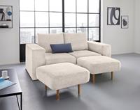 Looks By Wolfgang Joop 2,5-Sitzer Looksv, Verwandlungssofa: aus Sofa wird Sofa mit 2 Hockern
