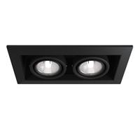 Maytoni metalen inbouwlamp, zwart, 25 x 13 cm, 2-lamps