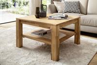 MCA furniture Salontafel Salontafel massief houten tafel met planchet