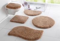 Badematte Merida my home, Höhe 32 mm, rutschhemmend beschichtet, fußbodenheizungsgeeignet, Kunstfaser, 2-tlg. Stand-WC Set, Badteppich, Badematten, auch als 2 teiliges Set & rund