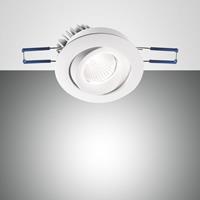 Fabas Luce LED Spot Set Sigma in transparent und weiß 7W 800lm schwenkbar rund