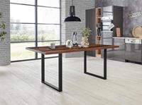 FORTE Eettafel Breedte 160 cm, beugelonderstel in industriële look