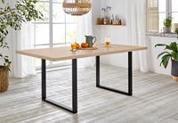 FORTE Eettafel Breedte 160 cm, beugelonderstel in industriële look