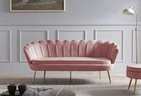Salesfever 3-Sitzer Clam, weiches Samtvelours, in trendigem Muscheldesign