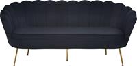 Salesfever 3-Sitzer Clam, weiches Samtvelours, in trendigem Muscheldesign