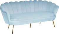 Salesfever 3-Sitzer Clam, weiches Samtvelours, in trendigem Muscheldesign