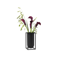 By Lassen Kubus Lily Vase Schwarz