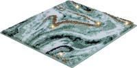 Leonique Badmat Gloria goudkleurige accenten door glittergaren, badmatten in marmer-design (1 stuk)