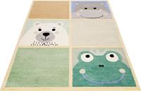 Smart Kids Kinderteppich What's Up℃, rechteckig, 9 mm Höhe, Kinder Tier Motive, Konturenschnitt