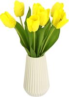 I.GE.A. Kunstbloem Real-touch-tulpen Vaas van keramiek