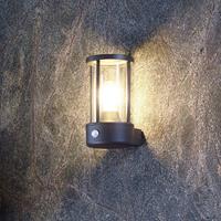 Deko-Light Sensor-Außenwandleuchte Adebar, E27, dunkelgrau