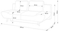 COUCH ♥ COUCH ℃ Bedbank Klopt goed is snel en eenvoudig te veranderen in een comfortabel bed, inclusief bedkist