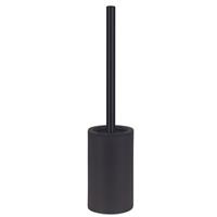 Spirella toiletborstel met houder Tube mat zwart