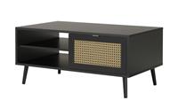 Finori Salontafel Vienna 55A zwart en rattaneffect