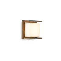 Moretti Luce LED buitenwandlamp Ice Cubic 3405, messing antiek