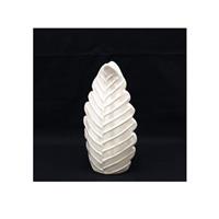 HTI-Living Porzellan-Vase Monstera-Blatt weiß