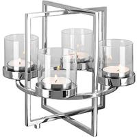 Fink Kerzenhalter »NORMAN« (1 Stück), aus Edelstahl und Glas, 4-flammig, Adventsleuchter