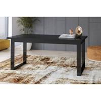 Yomonda Esstisch ausziehbar schwarz HOOVER-83 mit Glasoberfläche, B/H/T: ca. 170/76/80 cm