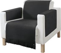 Erwin Müller Sessel- und Sofaschoner-Set 3-tlg. Baumwollmischung anthrazit Gr. 50 x 200