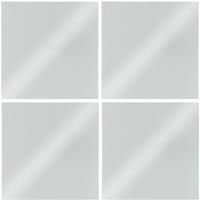 Plak spiegels tegels - 4x stuks - glas - zelfklevend - 30 x 30 cm - vierkantjes -