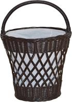 möbeldirektonline Fester handgemachter Tragekorb Selly aus Rattan, braun