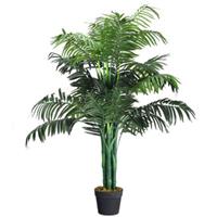 COSTWAY Kunstpflanze 110cm Palme grün