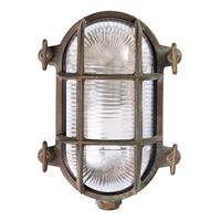 Moretti Luce Buitenlamp Tortuga ovaal 17cm messing-ant./helder