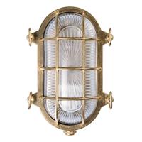 Moretti Luce Wandlamp Tortuga ovaal 22,5cm messing nat./helder