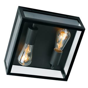 KS Verlichting Stanford Plafonniere Zwart met schemersensor LED