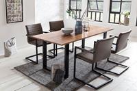 Salesfever Essgruppe, (Set, 5 tlg.), mit modernem Holztisch mit Kufengestell, 160 cm