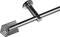 Liedeco Gardinenstange Stilgarnitur, Komplettgarnitur 16 mm Mars, 1 läufig-läufig, Fixmaß, Gardinenstange Komplett