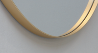 INK spiegel verzonken in kader rond 80 cm, aluminium, mat goud