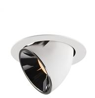SLV LED Deckeneinbauleuchte Numinos Gimble in Weiß und Chrom 37,4W 3750lm 4000K 55°
