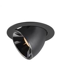 SLV LED Deckeneinbauleuchte Numinos Gimble in Schwarz und Chrom 37,4W 3750lm 4000K 40°