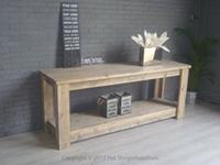 Het Steigerhouthuis Steigerhouten Sidetable Robuust - 180 x 40 x 80 cm