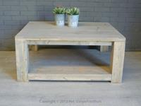 Het Steigerhouthuis Steigerhouten Salontafel Blokpoot Extra - 100 x 80 x 45 cm