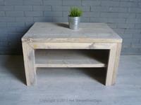 Het Steigerhouthuis Steigerhouten Salontafel Blok Half - 60 x 60 x 45 cm