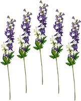 I.GE.A. Kunstbloem Ridderspoor 5set van (5 stuks)