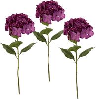 I.GE.A. Kunstbloem Hortensia set van 3 (3 stuks)